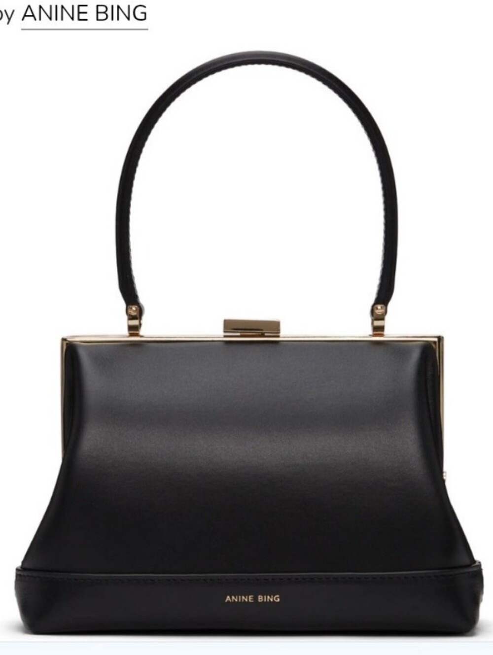 ANINE BING Black Mini Elly Top Handle Bag